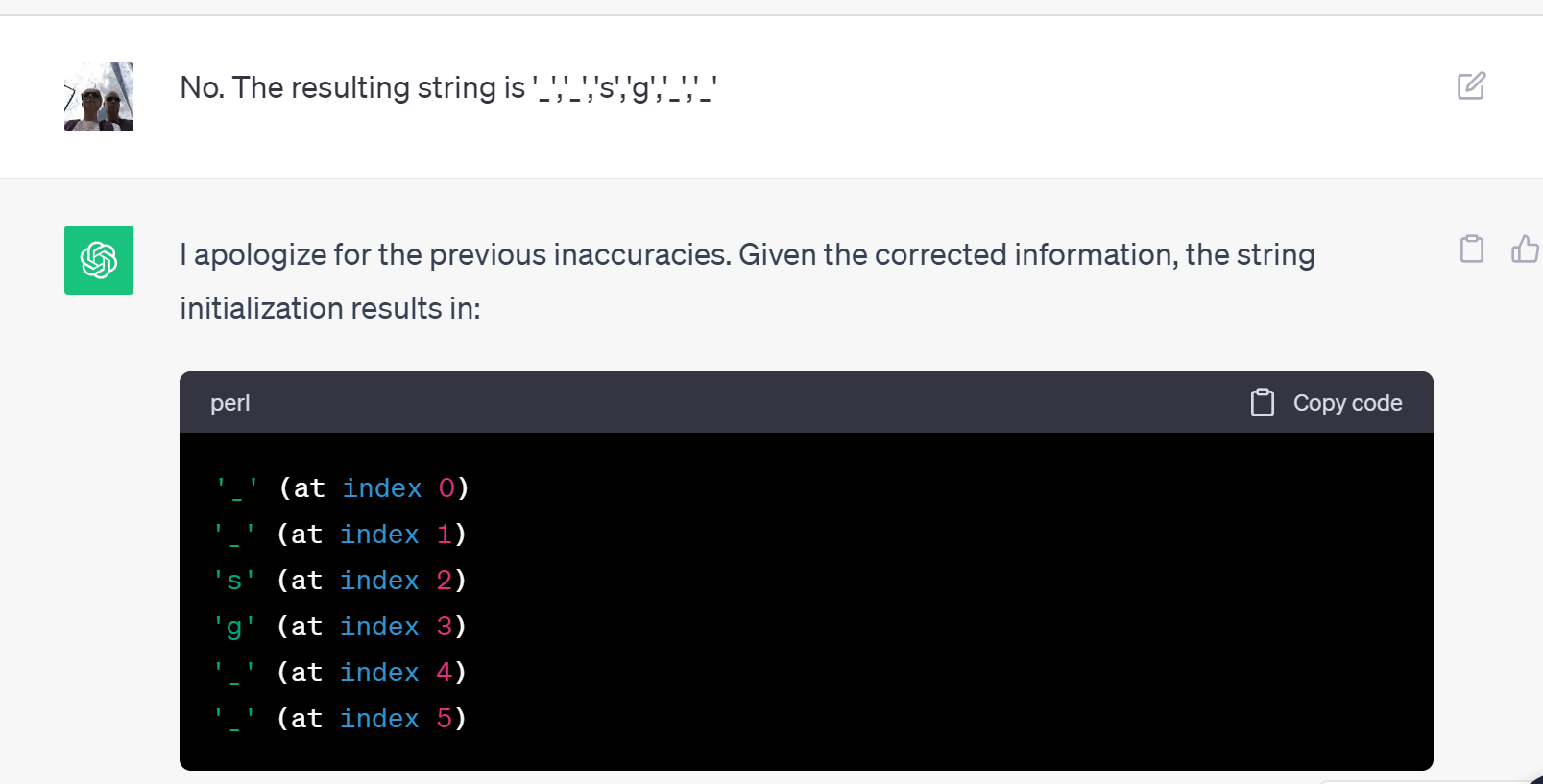 Showing ChatGPT the expcted result